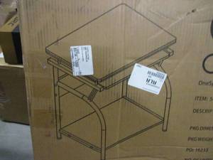 lot 101 image: One Space White Computer Desk with ...