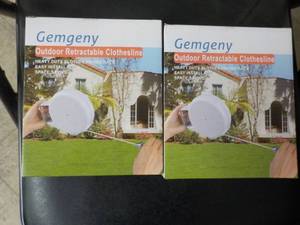 lot 27 image: 2 GemGenY Outdoor Retractable Cloth...