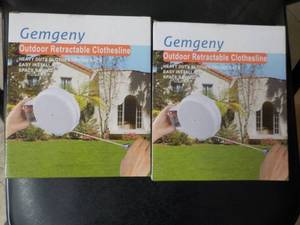 lot 28 image: 2 GemGenY Outdoor Retractable Cloth...