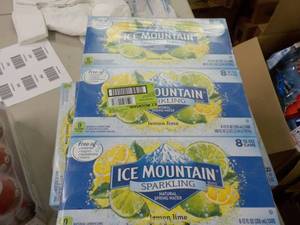lot 193 image: 3 boxes of Ice Mountain Sparkling W...