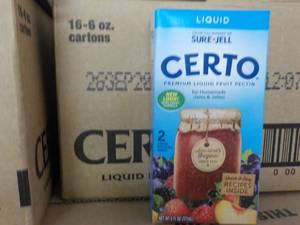 lot 219 image: 16 - 6 oz Boxes Liquid Certo past ...
