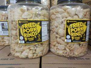lot 221 image: 2 - 16 oz Jug Fried Pork Rinds...