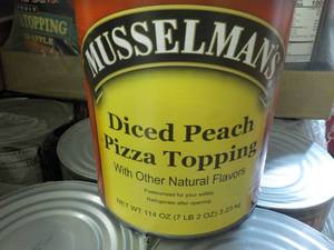 lot 233 image: 7.2 lb. can Musselmans Diced Peach ...