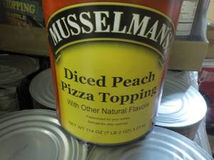 lot 235 image: 7.2 lb. can Musselmans Diced Peach ...