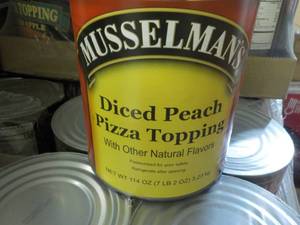 lot 236 image: 7.2 lb. can Musselmans Diced Peach ...