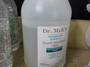 lot 240 image: 1 Gallon Dr Mcks Hand Sanitizer Ge...
