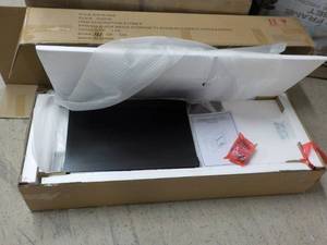 lot 260 image: Black Media Storage TV Stand elect...