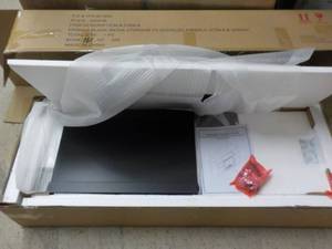 lot 262 image: Black Media Storage TV Stand elect...