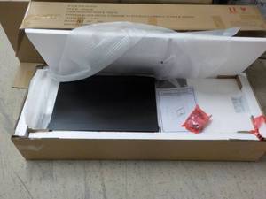lot 263 image: Black Media Storage TV Stand elect...