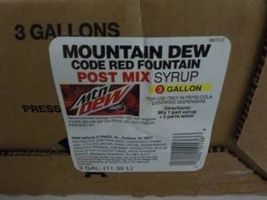 lot 281 image: 3 - 3 Gallon Mountain Dew Code Red ...