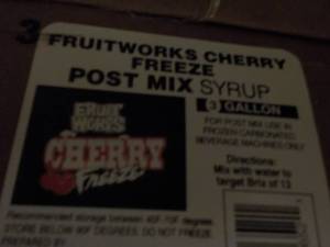 lot 285 image: 2 - 5 Gallon Fruitwork Cherry Freez...