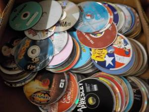 lot 334 image: 300 CDs, DVDs, Games and Audio Boo...