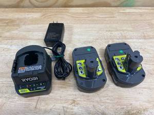 lot 16 image: RYOBI Lot of 2-  18v Batteries with an 18v Charger