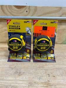 lot 21 image: STANLEY Lot of 2-  FATMAX 25 ft. Tape Measures