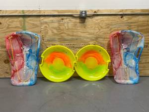 lot 56 image: EMSCO SPROTS PRODUCTS Lot of 4-  Snow Sleds