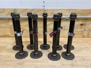 lot 60 image: HOME DECORATORS COLLECTION Lot of 9-  10 in. Black Industrial Steel Pipe Shelf Bracket
