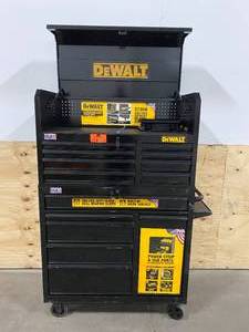 lot 109 image: DEWALT Tool ChestRoller Cabinet Combo.  (41inch) DWST98068 and DWST98067