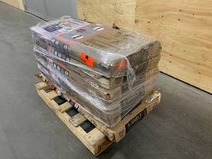 lot 111 image: MUSCLE RACK Lot of 6-  Black 5-Tier Heavy Duty Steel Garage Storage Shelving (36 in. W x 72 in. H x 18 in. D)