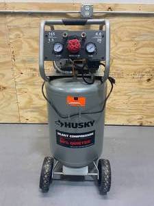 lot 4 image: HUSKY 20 Gal. Vertical Electric-Powered Silent Air Compressor