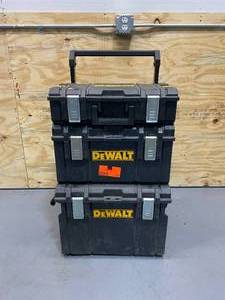 lot 118 image: DEWALT 3-Piece Tough System Mobile Tool Box