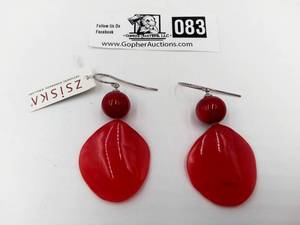 ZSISKA Hand-Crafted Blue Resin Earring Bundle Valued  $100 Value