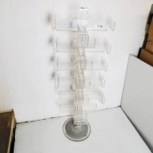 lot 091 image: Clear Solutions Spinning Clear Solutions Plexi-Glass Card Rack