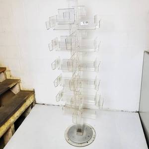 lot 092 image: Clear Solutions Spinning Plexi-Glass Card Rack