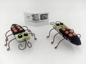 lot 129 image: Hand-Crafted Metal and Glass Bugs