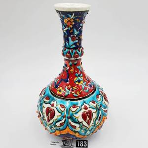 lot 183 image: Hand-Crafted Turkish Vase -Valued  $200