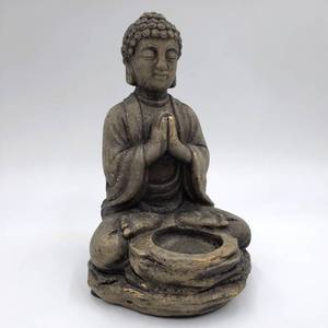 lot 195 image: Praying Stone Buddha Tealight Holder