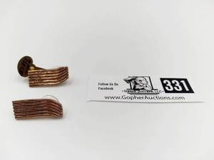 lot 331 image: Anne-Marie Chagnon Magali Bronze Earrings & Geometric Earrings ($60 Value)