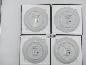 lot 000 image: Norman Rockwell - Huck Finn Series Plates - 1 - 4 - First Limited Edition (Valued  $100)