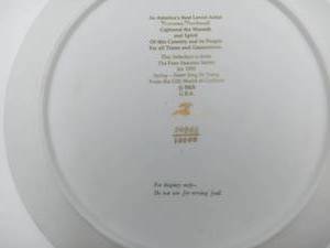 lot 002 image: Norman Rockwell - Four Seasons Series for 1955 3-D Plate -Early Limited Edition (Valued  $45)
