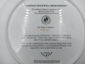 lot 005 image: Norman Rockwell Remembered- Norman Rockwell Museum Series-Early Limited Edition (Valued  $40)