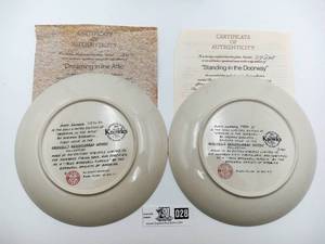 lot 028 image: Norman Rockwell - Rediscovered Women Collection Plates 1 &7-Limited Edition (Valued $60)