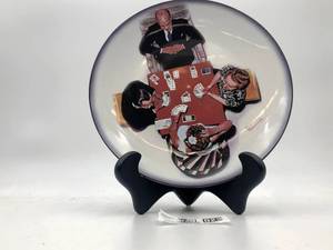 lot 023 image: Norman Rockwell - The Saturday Evening Post-The Bid May 15 1948 Plate Series-Limited Edition (Valued  $35)