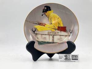 lot 069 image: Norman Rockwell- Sport Plate-Boyle Products for Ace Hardware Limited Edition(Valued $35)