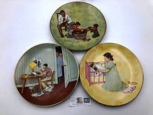 lot 083 image: Norman Rockwell American Family Series #7, #9, and #10 (Valued  $105)