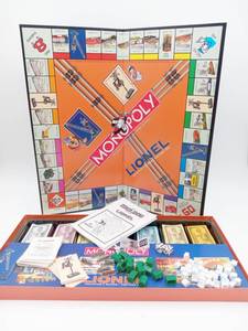 lot 080 image: Vintage Very Collectable Hasbro Monopoly Lionel Trains Post-War Era Board Game