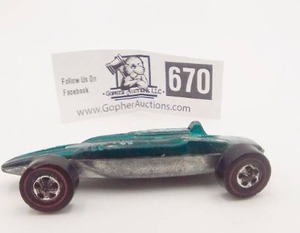 lot 1-670 image: Vintage 1969 Redline Hot Wheels Shelby Turbine