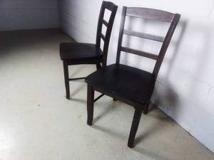 2 Wooden Dining Chairs