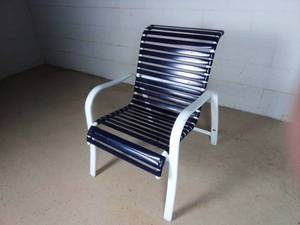 Blue & White Patio Chair