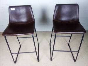 Two 29 Leatherette Barstools (New Out Of Box) (Valued  $200)