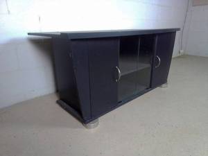 Black TV Stand Entertainment Cabinet