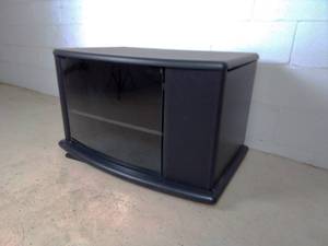 Black TV Stand Entertainment Cabinet