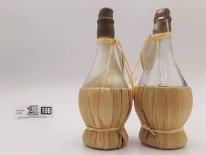 lot 186 image: 5 Assorted Large Chianti Cashmere Company Straw Covered Soap Bottles, Brand New