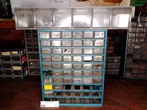lot 12 image: 50 Bin Organizer and 6 Bin Organizer