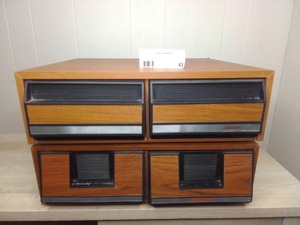 lot 43 image: Vintage Cassette Holders W Drawers