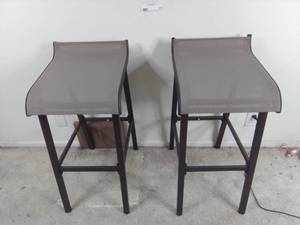 lot 45 image: 2 Grey Stools