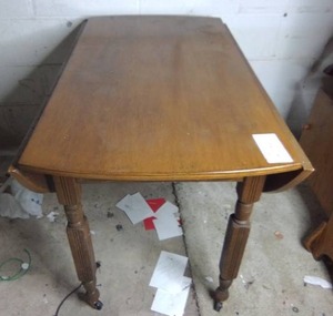 lot 205 image: Wooden Flap Dining Table